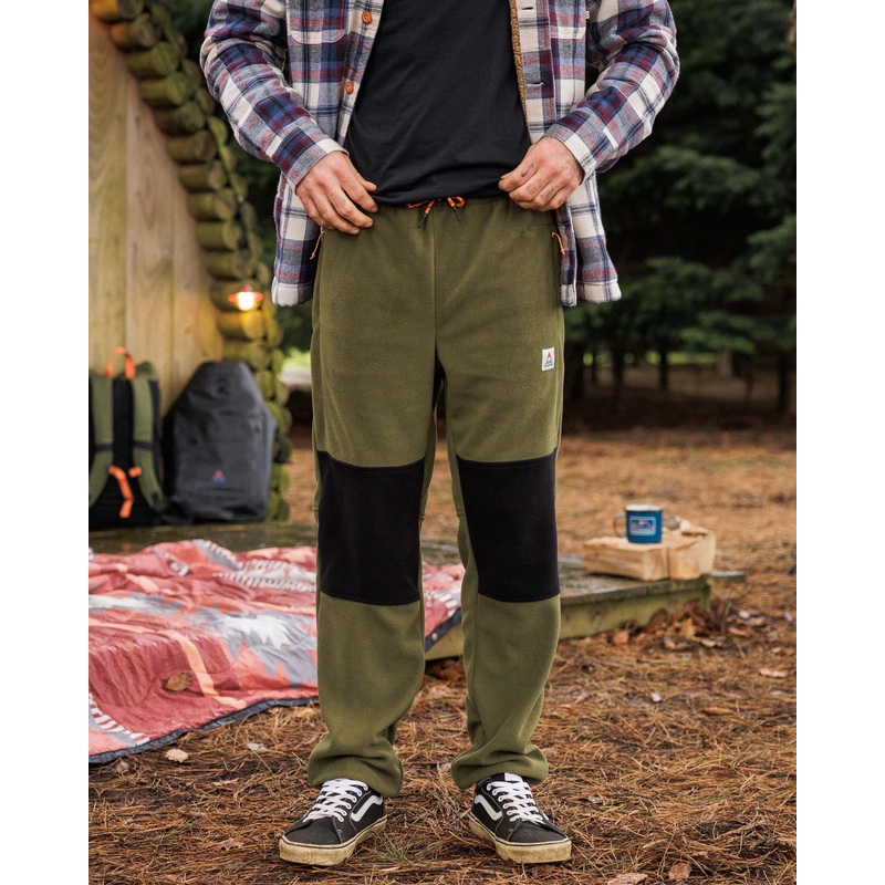 Set off recycelter Polar-Fleece-Jogger – Echtes Schwarz/ Khaki