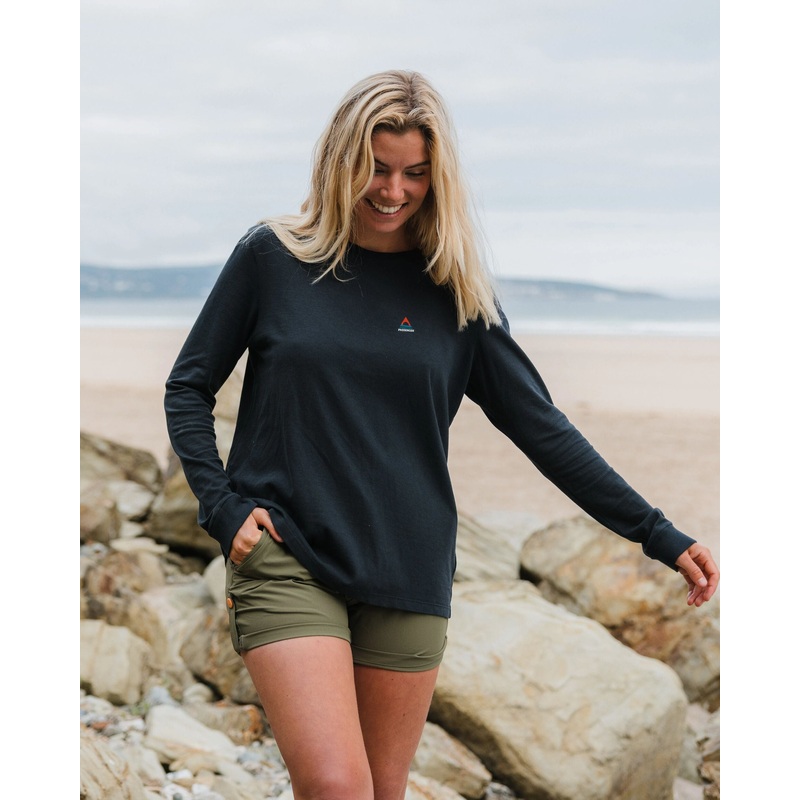 Classic Recycelte Baumwolle LS T-Shirt – Schwarz