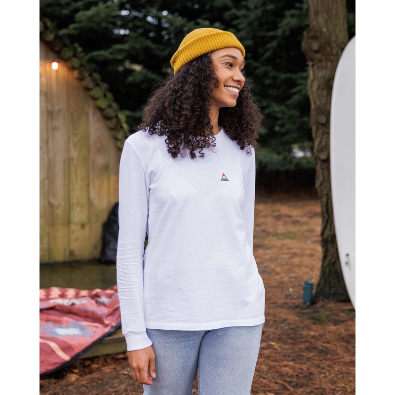 Classic Recycelte Baumwolle LS T-Shirt – Wei