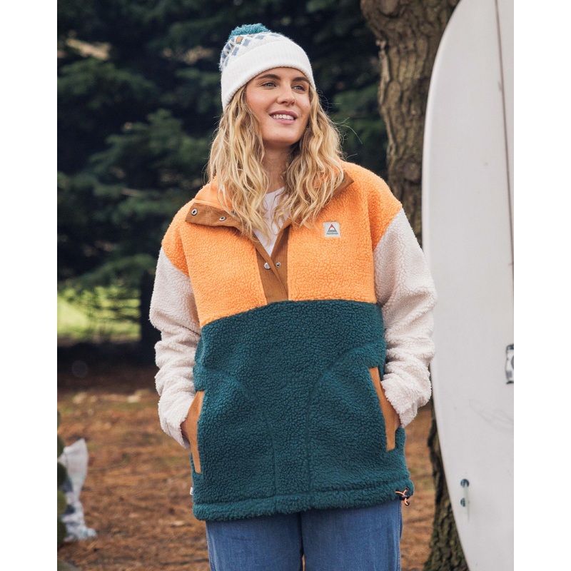 Create recyceltes Deep-Pile Sherpa-Fleece – Mittelmeer