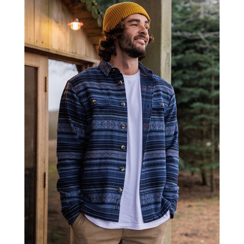 Slowdown schweres Overshirt – Dunkler Denim