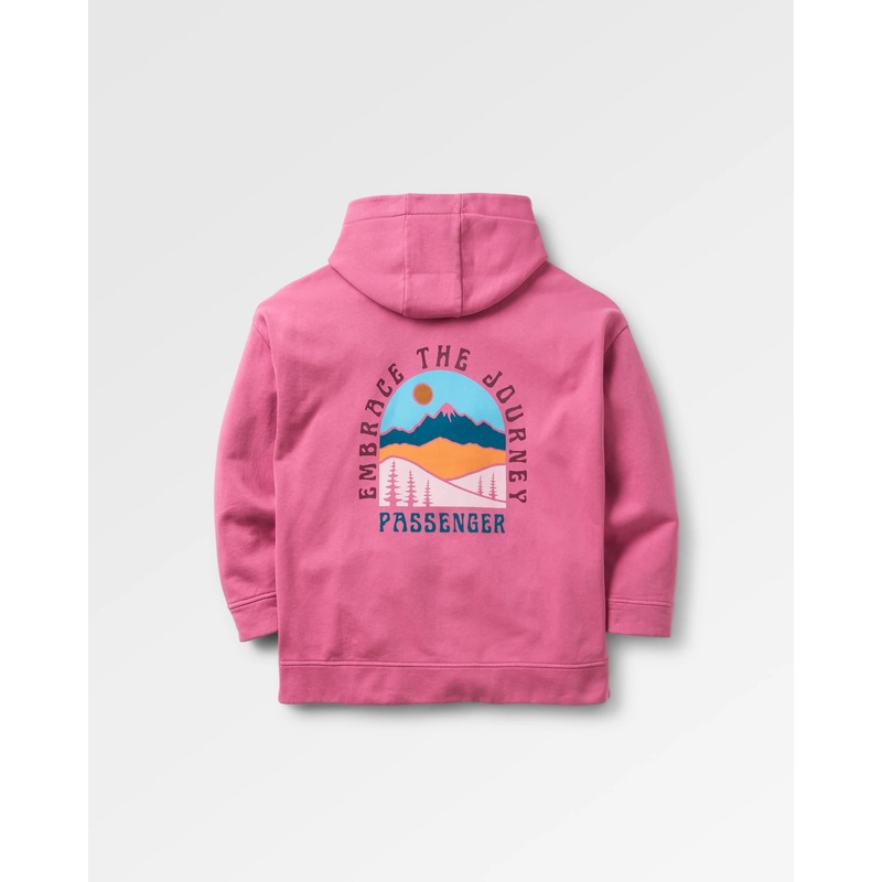 Outlook Recycelte Baumwoll-Kapuzenpullover – Mauvefarbener Dunst