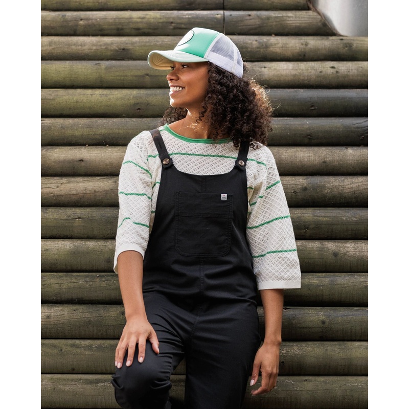 Migrate Organischer Gestrickter Pullover – Grne Fichtennadelstreifen