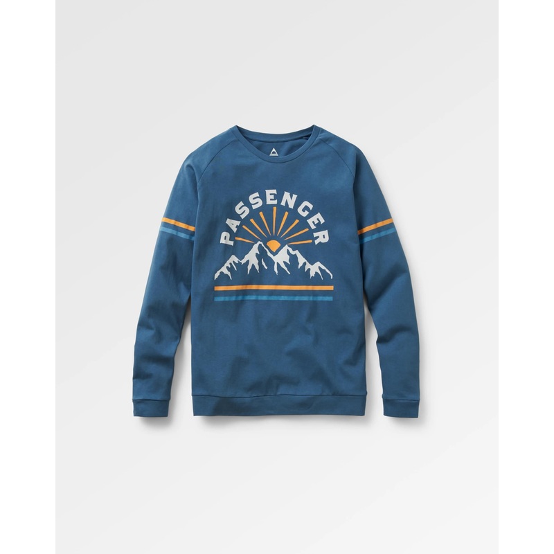 Wander Langarmshirt – Dunkler Denim