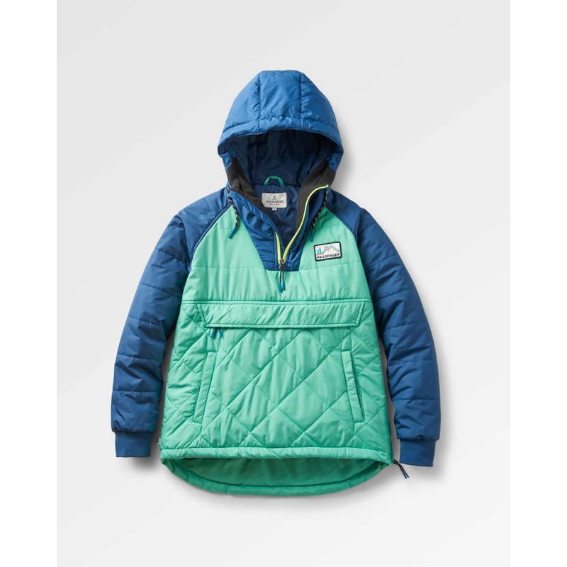 Ocean Recycled Isolierte 1/2 Zip Jacke – Grne Fichte