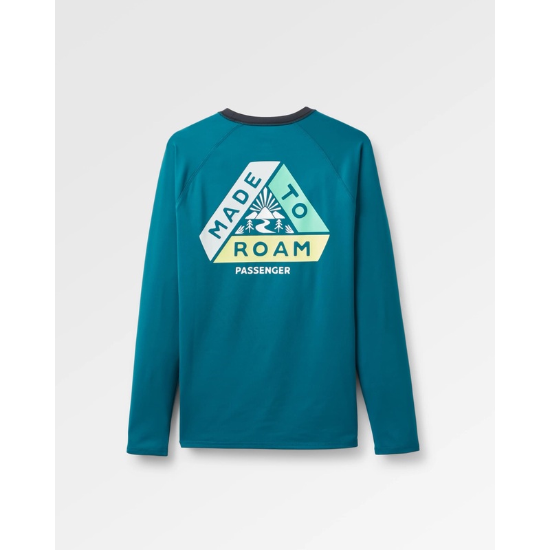 Lakeside Recyceltes Aktiv-T-Shirt – Gezeitenblau