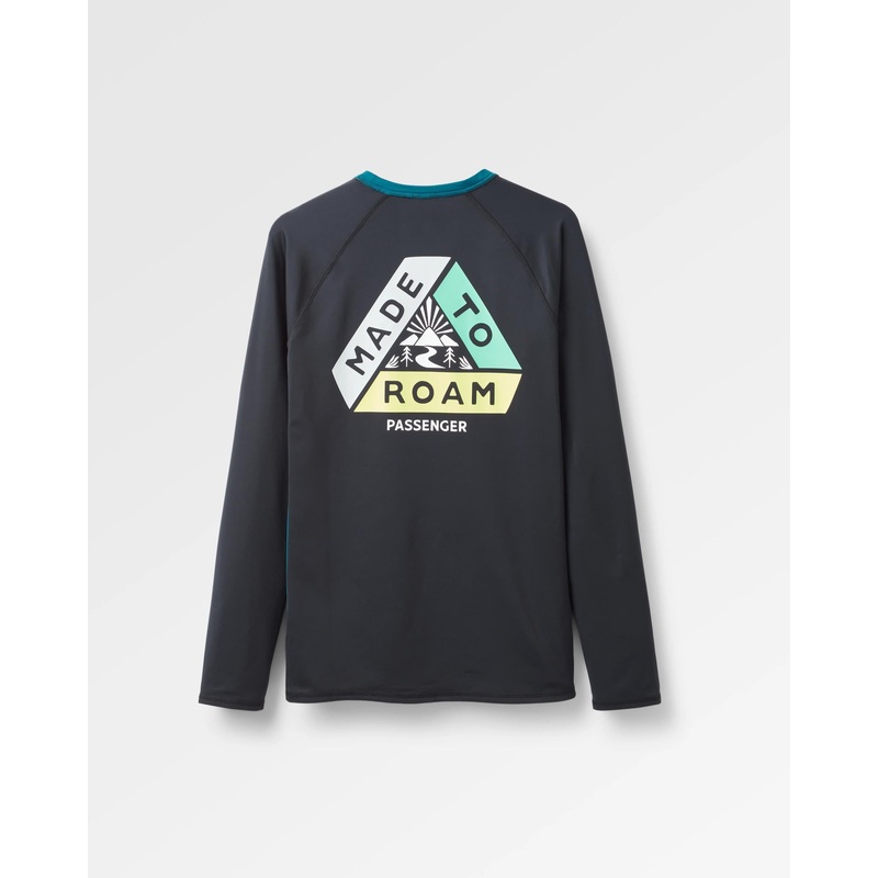 Lakeside Recyceltes Aktiv-T-Shirt – Schwarz