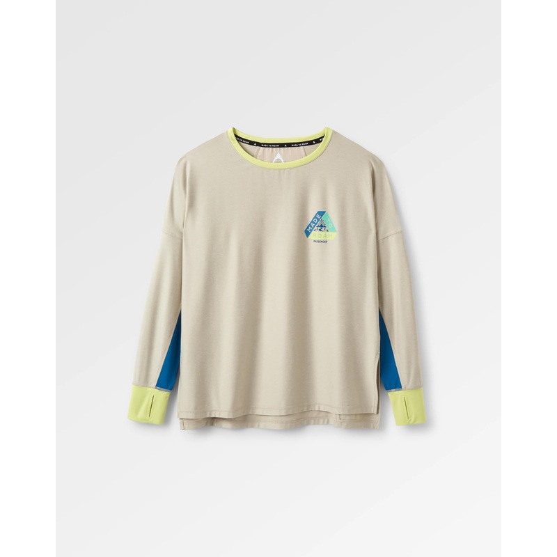 Pacifica recyceltes aktiv Langarmshirt – Birke meliert