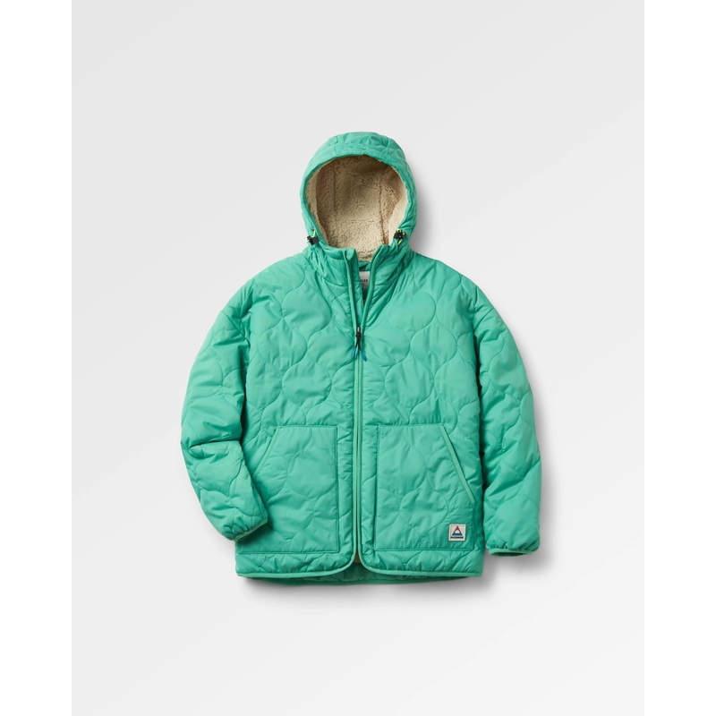 Earthy Recycelte Sherpa-geftterte Isolierjacke – Grne Fichte