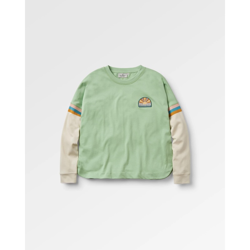 Dream Bio-Baumwolle Oversized Langarmshirt – Grne Feige