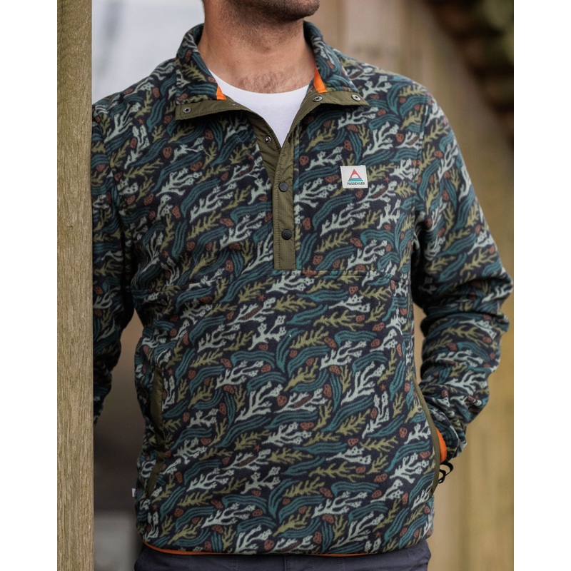 Adrift Recyceltes Polarfleece – Meeresstrmung Schwarz