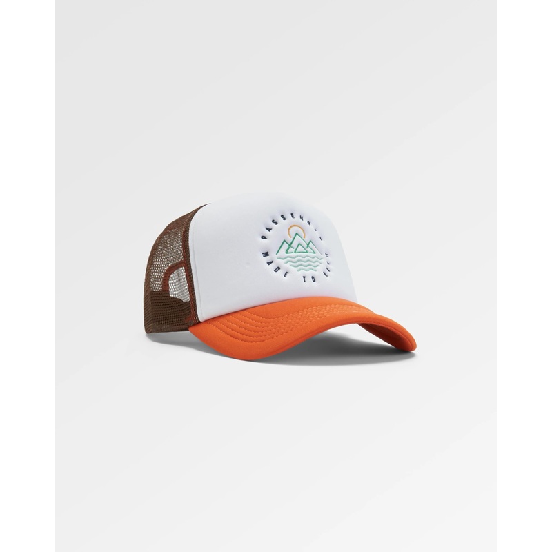 Escapism Trucker Cap – Kastanie/Sonnenaufgang Orange