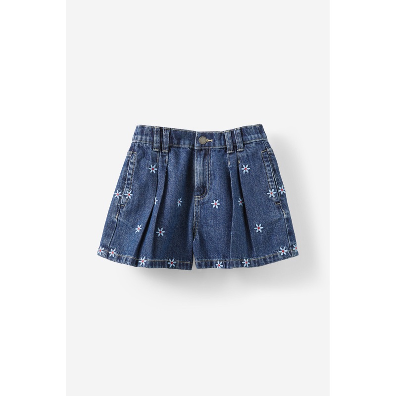 Sarai Pleat Front Denim Short|2|3|4|5|6|7|8|9-10