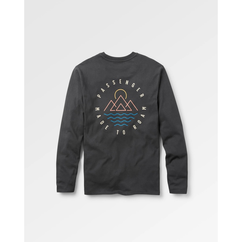 Escapism Recyceltes Langarm-T-Shirt – Schwarz