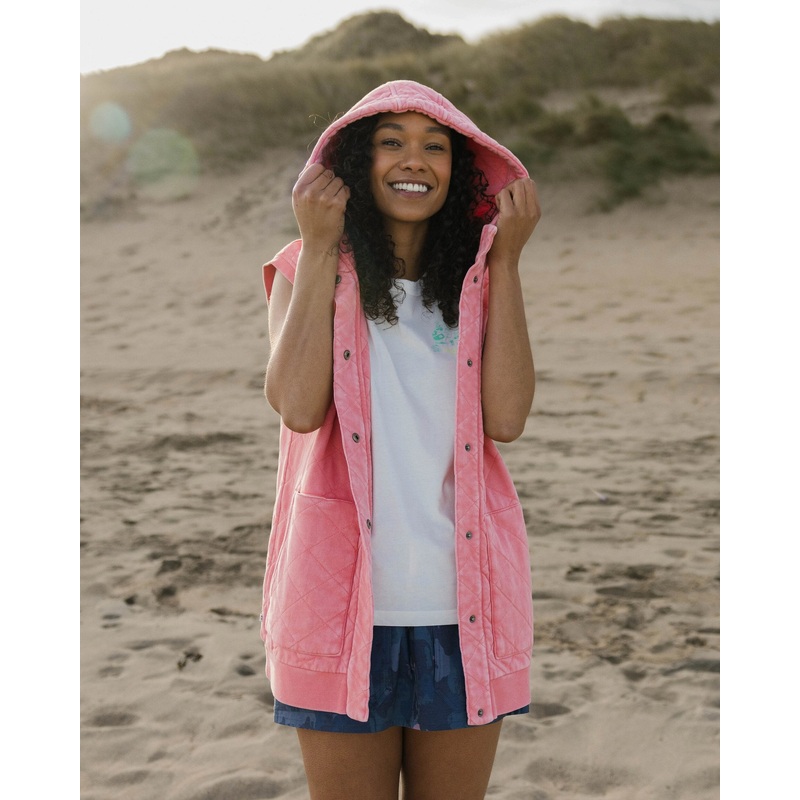 Clementine Recyceltes Gestepptes Top – Muschelrosa