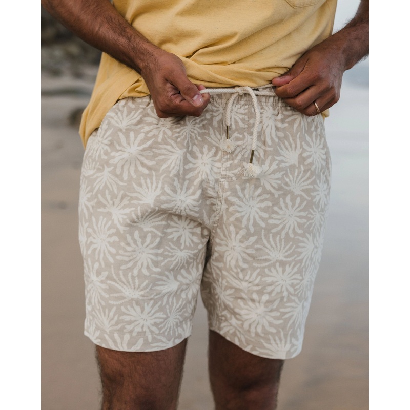 Drifter Cord Shorts – Seegras Kieselgrau