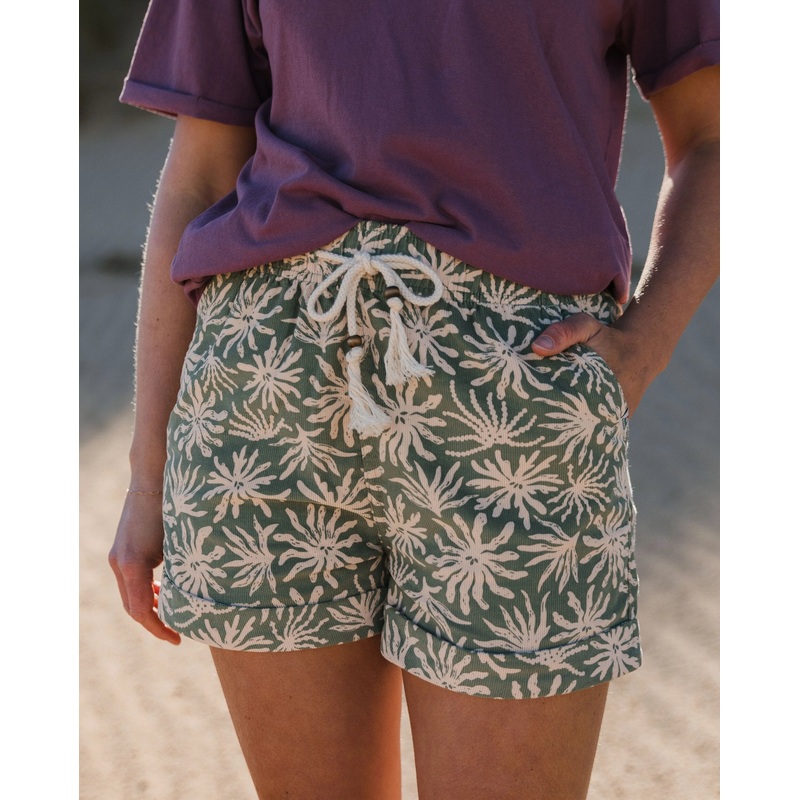 Santosa Bio-Baumwolle Cord-Shorts – Seegras Pistazie