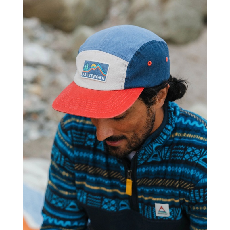 Made To Roam Recycelte 5 Panel Kappe – Mondlichtblau Multi