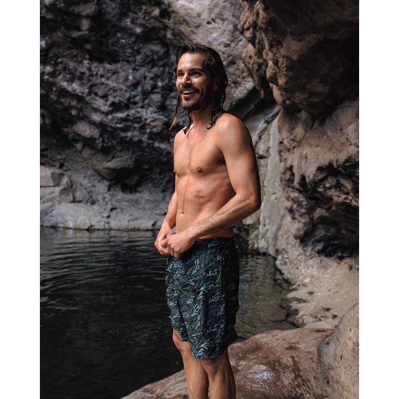 Porto recycelte Allzweck-Badehose – Ozeanstrom Schwarz