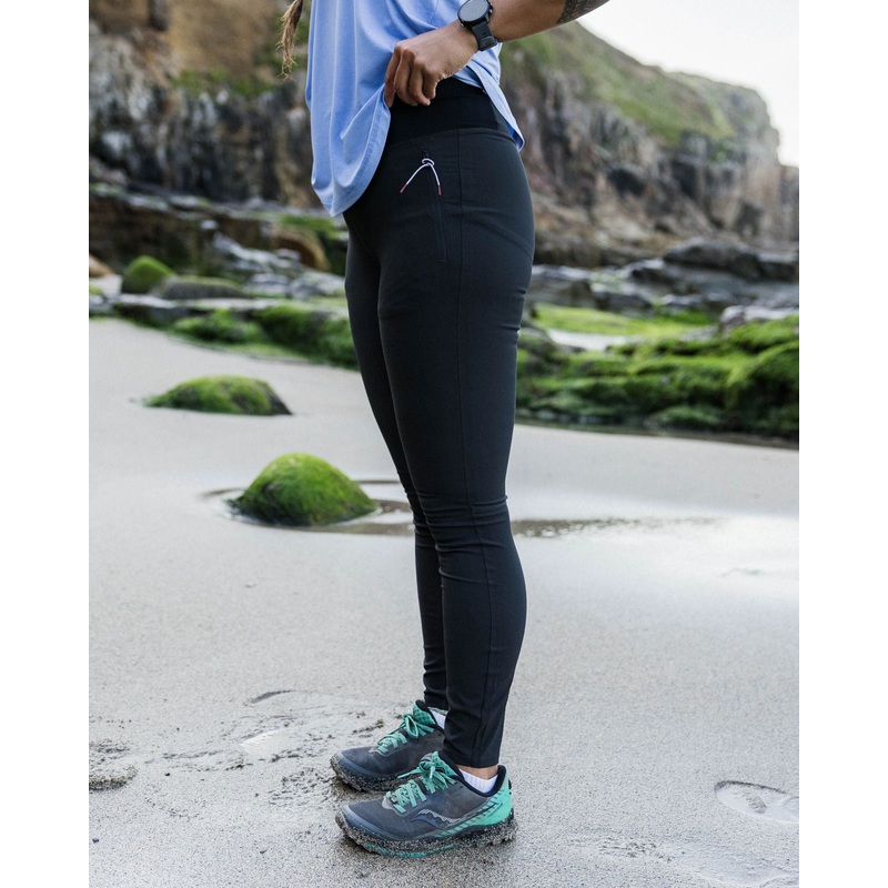 Wanderlust 4-Wege-Stretch-Leggings – Schwarz