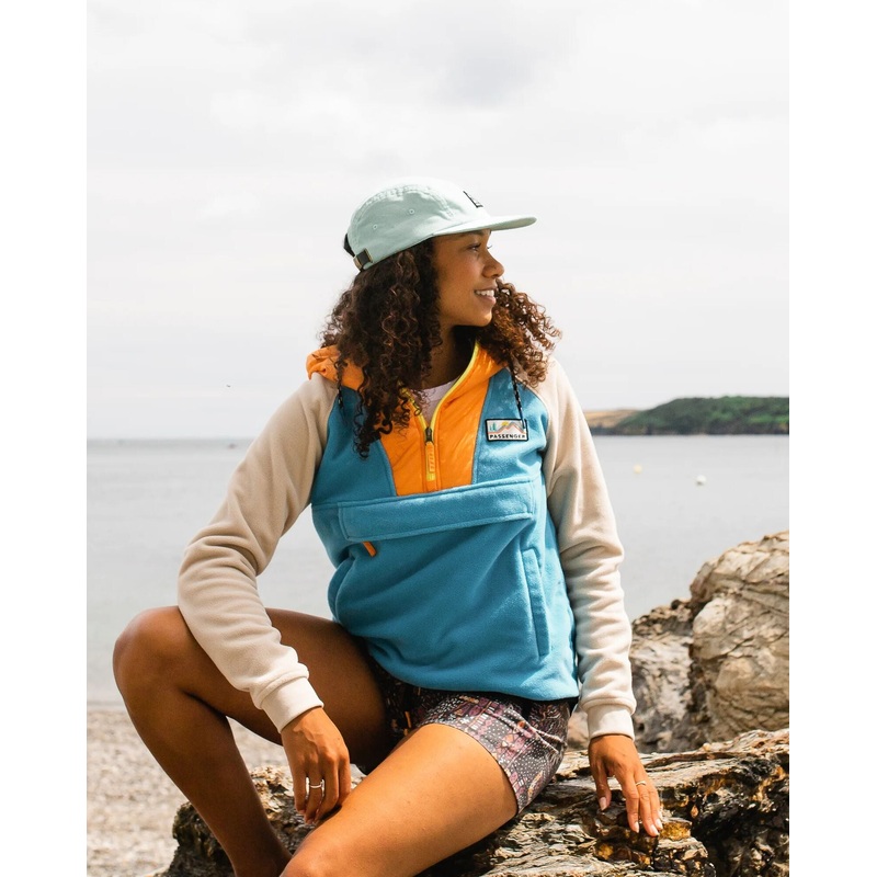 Alexander Recyceltes Polar-Kapuzenfleece – Blauer Pool