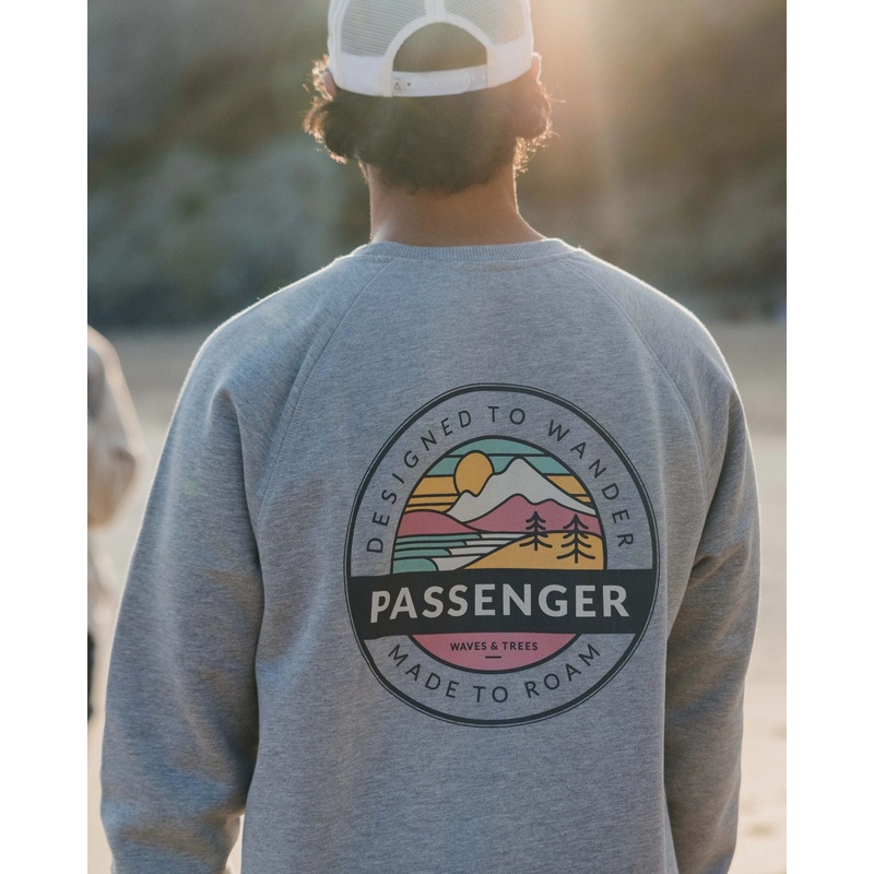 Odyssey Bio-Baumwoll-Sweatshirt – Mittelgrau Meliert