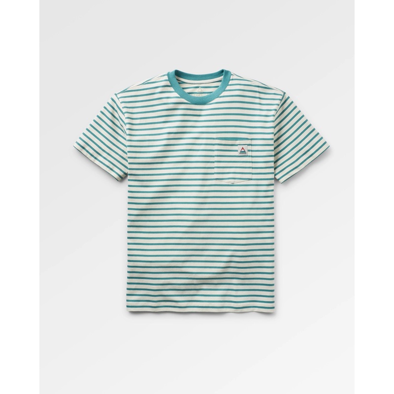 Zen Recyceltes T-Shirt mit Lockerer Passform – Tiefsee Streifen