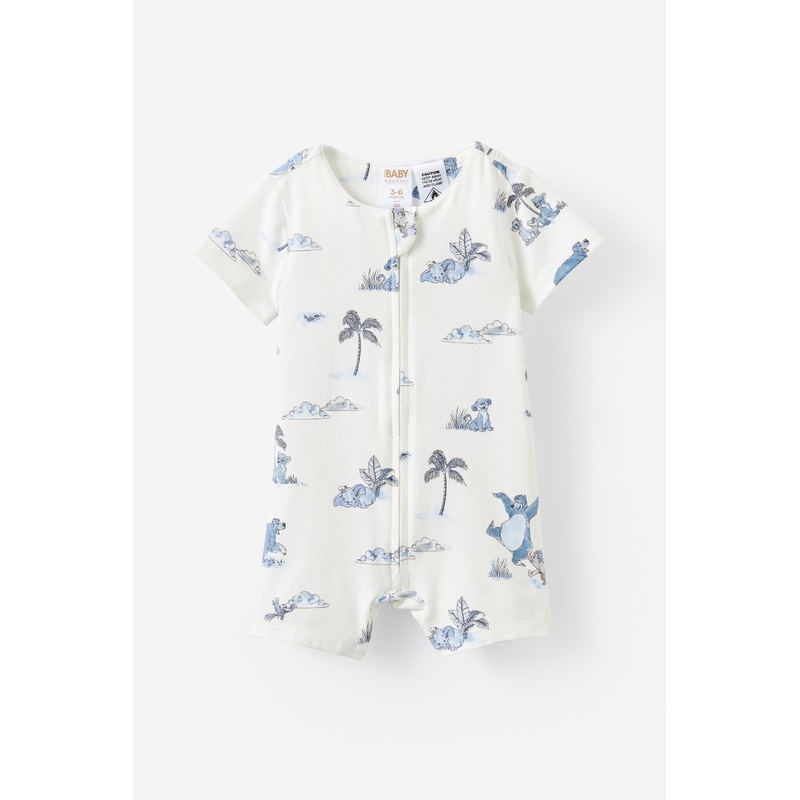 Disney Short Sleeve Zip Romper