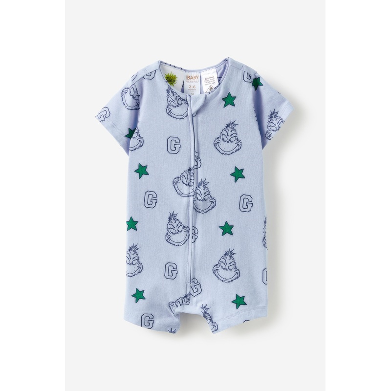 The Short Sleeve Zip Romper License