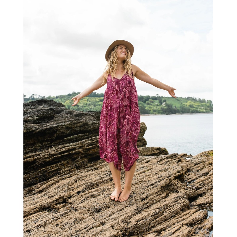 Copetn Jumpsuit – Vintage Patchwork Wein