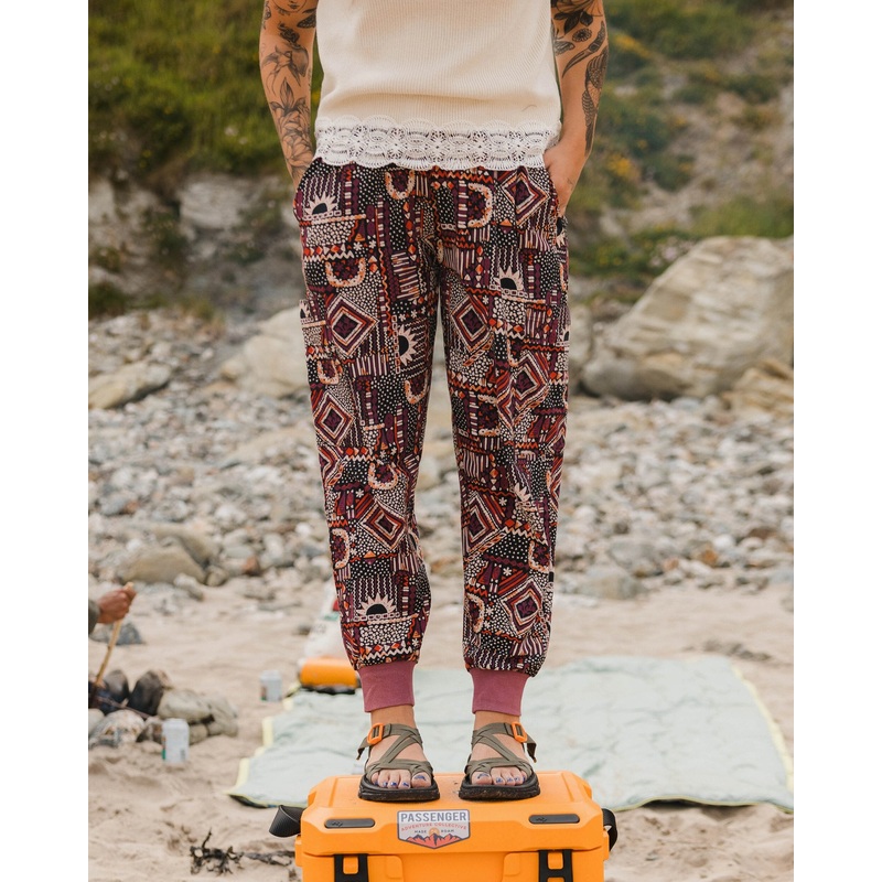 Day Dream Recycelte Hose – Vintage Patchwork Schwarz/Mehrfarbig