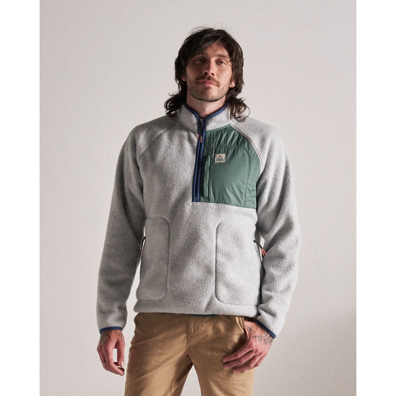 Offgrid 2.0 1/2 Zip Recyceltes Sherpa-Fleece – Graumeliert 2