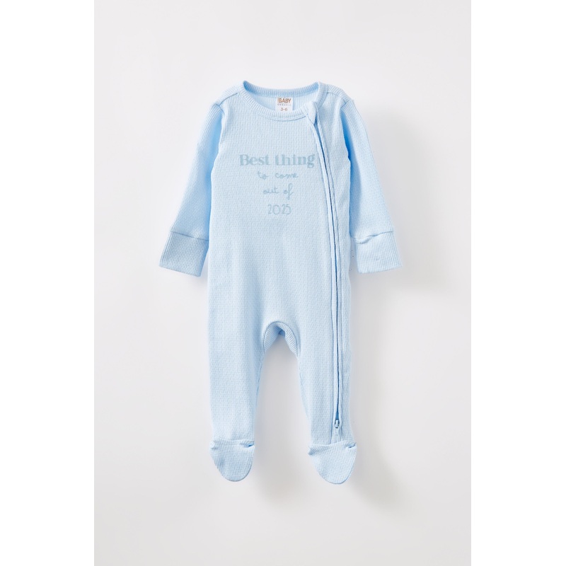 Organic Pointelle Zip Romper|TEENY|NEWBRN|0-3M|3-6M|6-12M|12-18M|9-12M