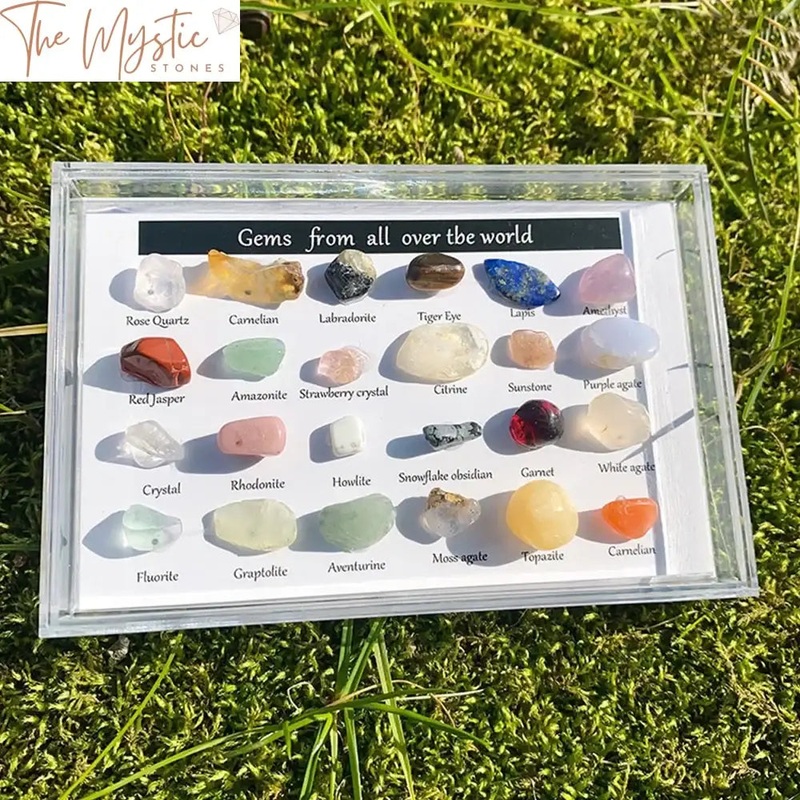 24-Piece Healing Crystal and Gemstone Collection
