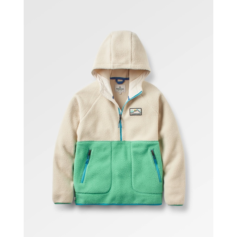 Maine 2.0 Colour Block 1/2 Zip Recyceltes Sherpa-Fleece – Grne Fichte