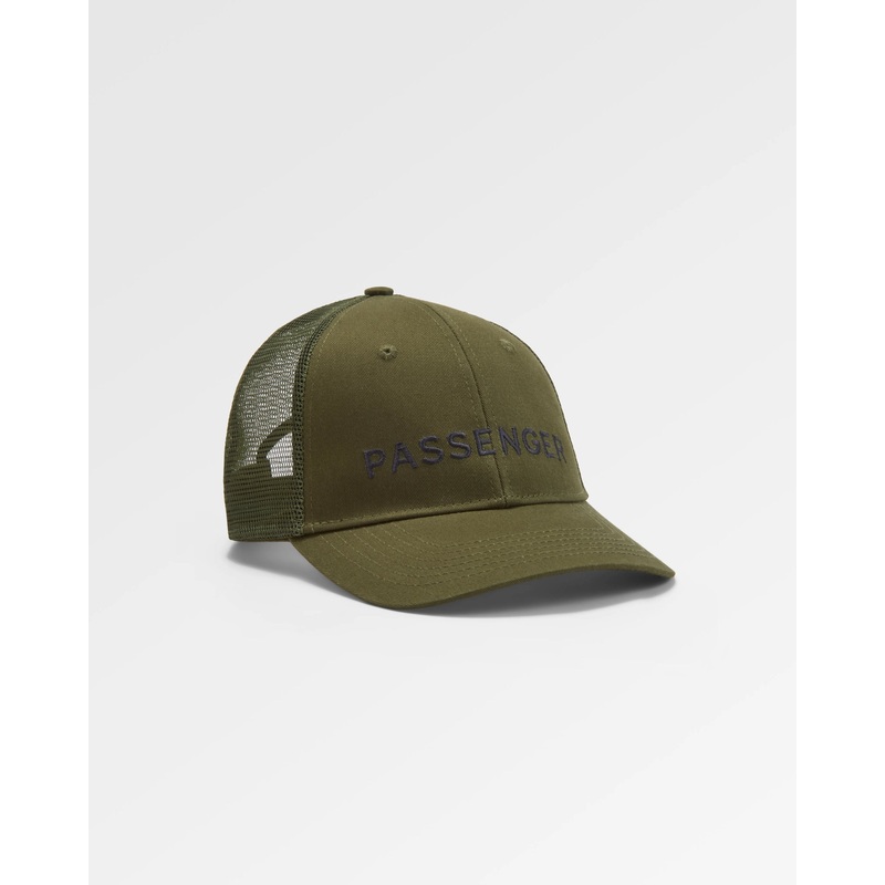 Passenger recycelte Baumwoll-Trucker-Kappe – Khaki