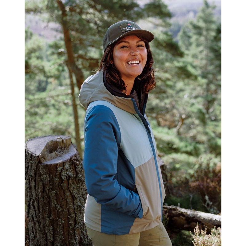 Rainstorm recycelte wasserdichte Jacke – Gezeitenblau/Arktis/Staubige Olive