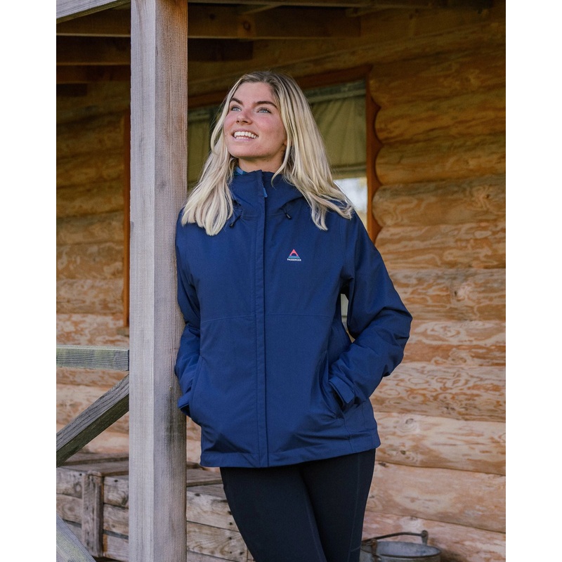 Rainstorm recycelte wasserdichte Jacke – Tiefes Marineblau