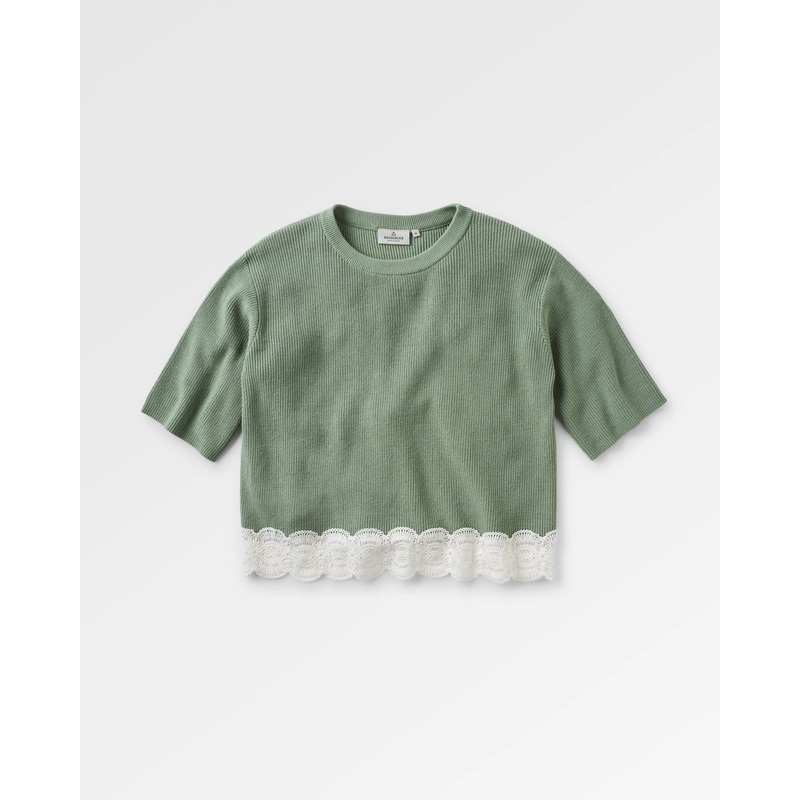 Vintage Bio-Strickpullover – Pistazie