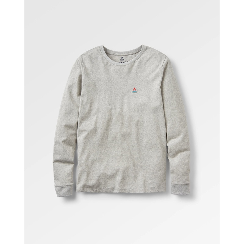 Classic Recycelte Baumwolle LS T-Shirt – Mittelgrau Meliert