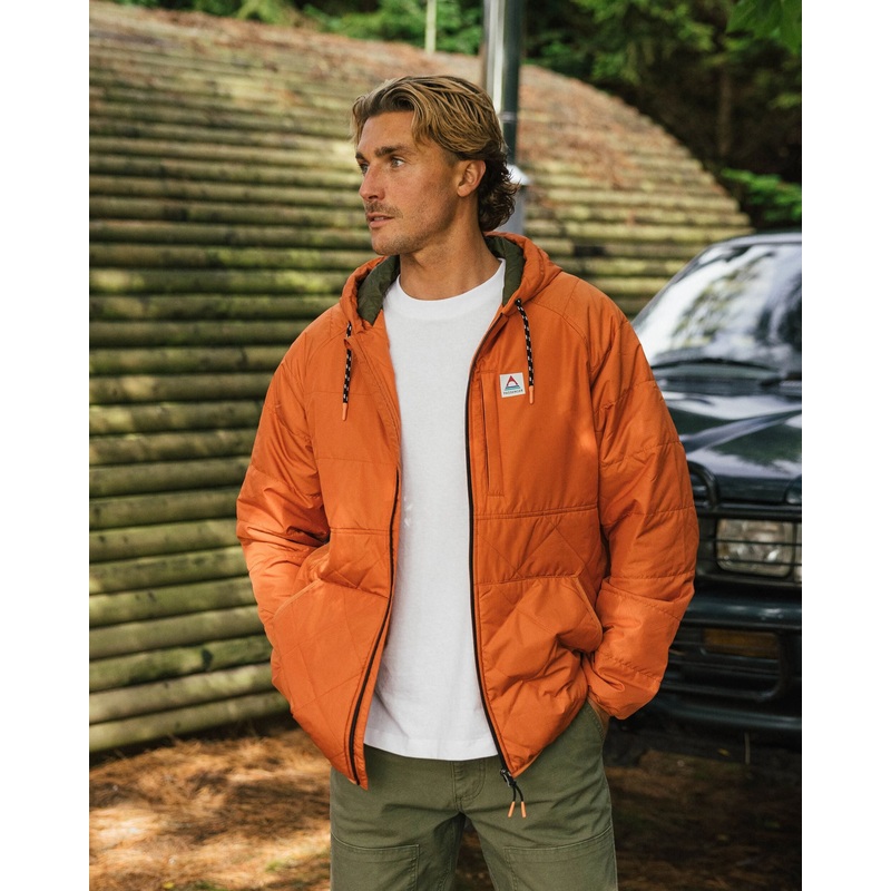 Dylan Recycelte Isolierte Jacke mit Reiverschluss – Gebranntes Orange