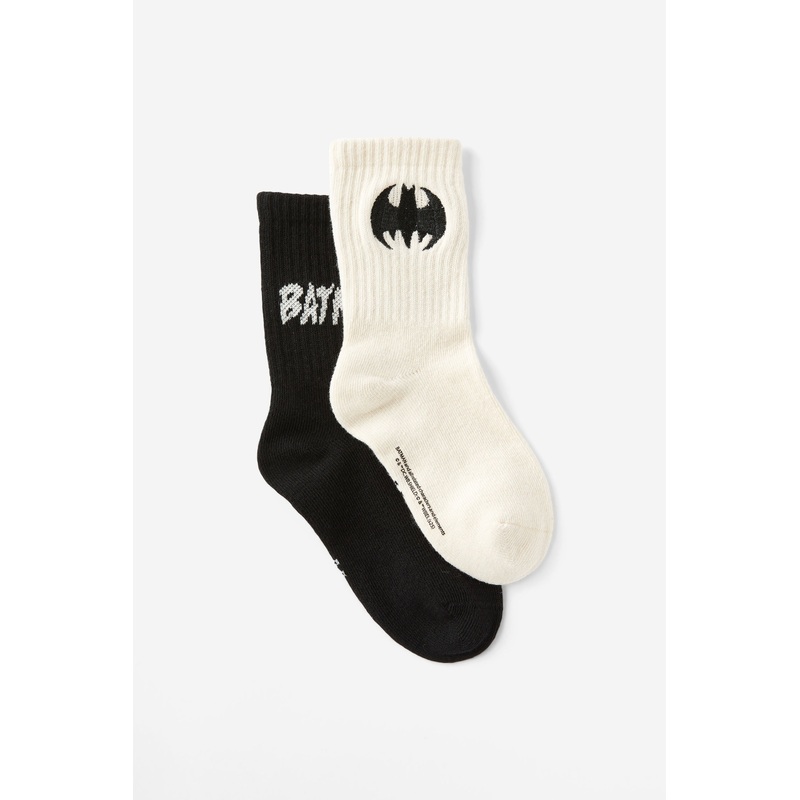 Batman 2Pk Crew Sock|13-3|1-4|5-8|9-12