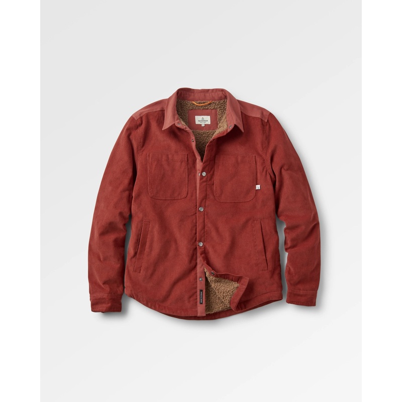 Kodiak 2.0 Sherpa-gefttertes Cord-Overshirt – Roter Ocker