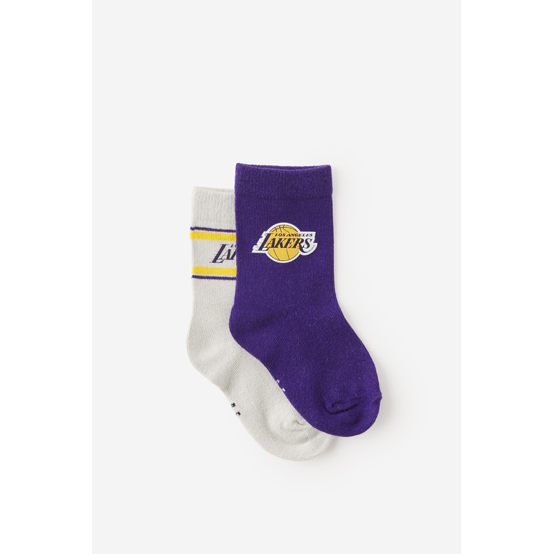 LA Lakers 2Pk Crew Sock|13-3|1-4|5-8|9-12
