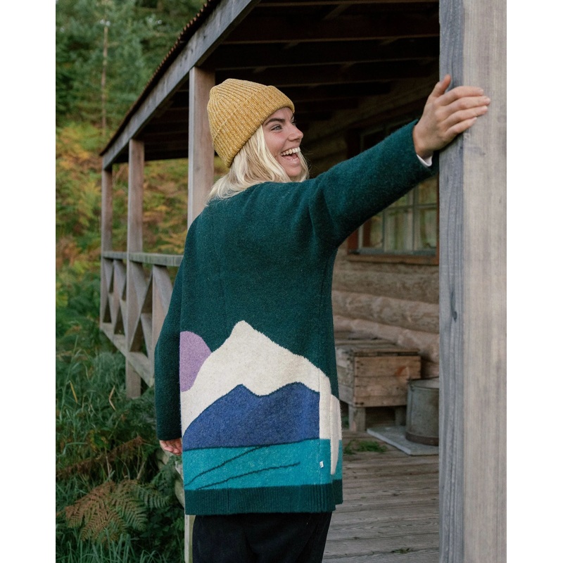 Vista Recycelter Strickcardigan – Regenwald