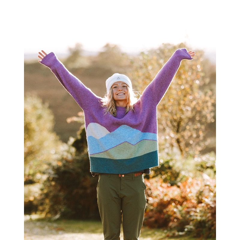 Vista Recycelter Strickpullover – Rhabarber