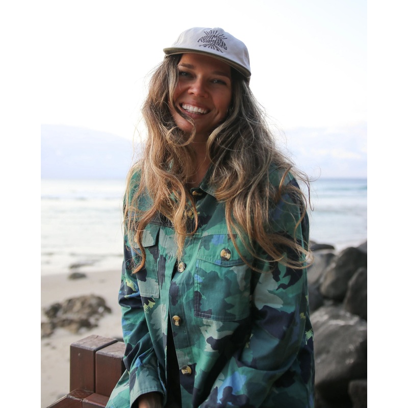 Coral Organic Langarmshirt – Alpen-Tarnung Regenwald