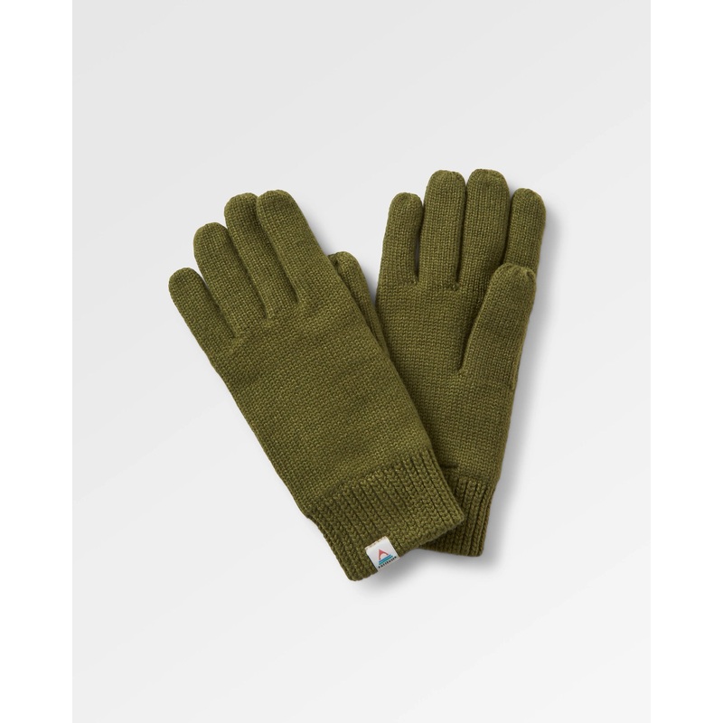 Gale Recycelte Gestrickte Handschuhe – Khaki