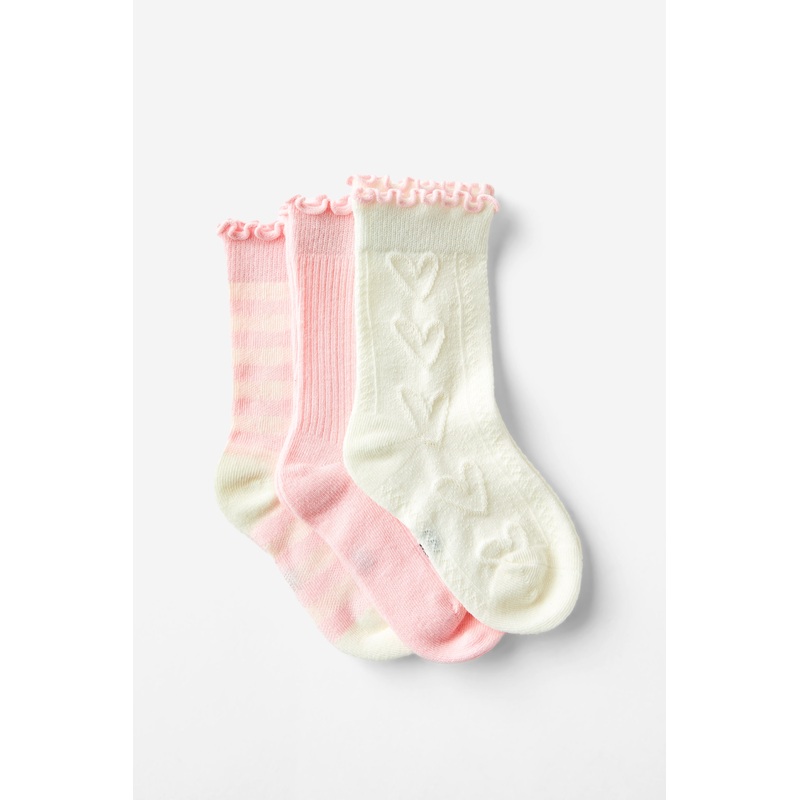 Kids 3Pk Crew Socks|1-4|5-8|9-12|13-3