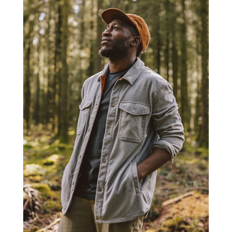 Maple Recyceltes Polar-Fleece-Hemd – Graumeliert 2